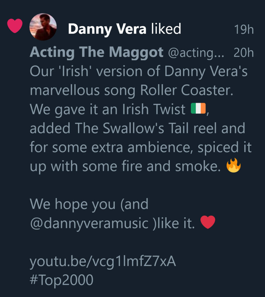 Danny Vera Approves Irish Roller Coaster