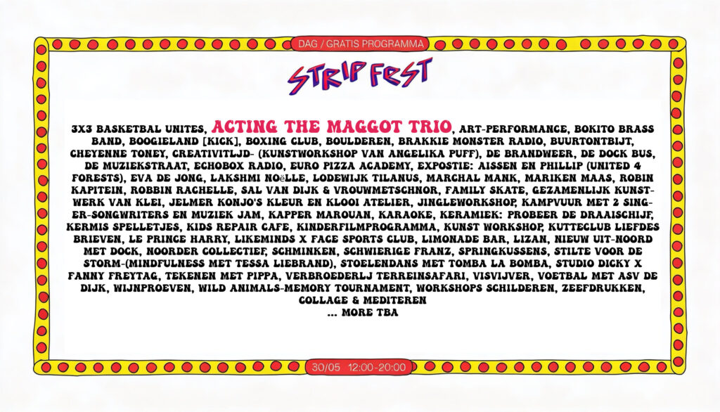Acting The Maggot Trio Stripfest Amsterdam